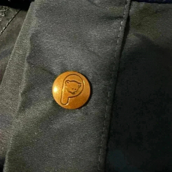 VTG 80s Penfeld Men’s 1/4 Snap Pullover. Sz: M. Navy w/ Grey Horizontal Stripe. - Picture 10 of 15